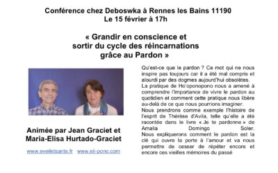 Conférence « Sortir du cycle des réincarnations grâce au pardon »
